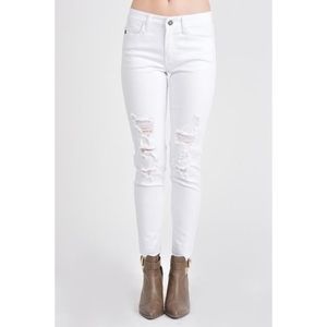 KanCan Sharon-Tanya Ankle Skinny Jeans 27 White